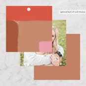 "Retro Grid" - Wedding Favor Tags in Sunset by Simona Camp - Back of Card Options