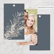 "Winter White Botanicals" - Wedding Favor Tags in Slate by Erin Deegan - Back of Card Options