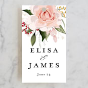 "Blossom" - Wedding Favor Tags in Blush by Susan Moyal - Front