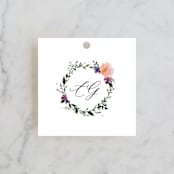 "Garlands" - Wedding Favor Tags in Lavender by Lori Wemple - Front