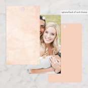 "New Blossoms" - Wedding Favor Tags in Peach by Olivia Raufman - Back of Card Options