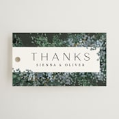 "Juniper" - Wedding Favor Tags in Emerald by Kate Ahn - Front