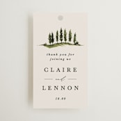 "Tuscan Hill" - Wedding Favor Tags in Creme by Kate Ahn - Front