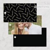 "Emerald Leaves" - Wedding Favor Tags in Midnight by Susan Moyal - Back of Card Options