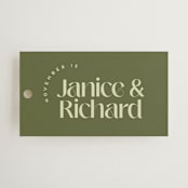 "News!" - Wedding Favor Tags in Kiwi by Claudia Orengo - Front