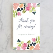"Watercolor Wreath" - Wedding Favor Tags in Grapefruit by Yao Cheng Design - Front