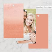 "Watercolor Wreath" - Wedding Favor Tags in Grapefruit by Yao Cheng Design - Back of Card Options