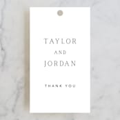 "Svelte" - Wedding Favor Tags in Ivory by Erin Hodges - Front