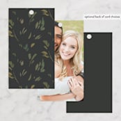 "Modern Leaves" - Wedding Favor Tags in Smoked by Shannon Chen of Four Wet Feet Studio - Back of Card Options