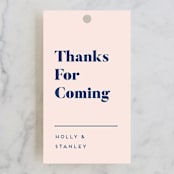 "Vogue" - Wedding Favor Tags in Navy by Genna Blackburn - Front