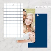 "Vogue" - Wedding Favor Tags in Navy by Genna Blackburn - Back of Card Options