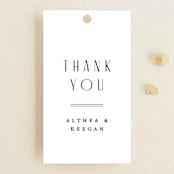 "Narrative" - Wedding Favor Tags in Frost by Jennifer Wick - Front