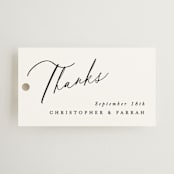 "Beautifully Scripted" - Wedding Favor Tags in Pearl by Hooray Creative - Front