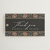 "Timeless Nature" - Wedding Favor Tags in Ebony by Ana de Sousa - Front