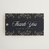 "Regency Grace" - Wedding Favor Tags in Onyx by Ana de Sousa - Front