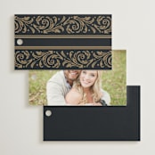 "Regency Grace" - Wedding Favor Tags in Onyx by Ana de Sousa - Back of Card Options
