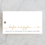 "The Happy Couple" - Wedding Favor Tags in Tangerine by R studio - Front