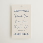 "Pavilion" - Wedding Favor Tags in Navy by Petra Kern - Front