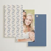 "Pavilion" - Wedding Favor Tags in Navy by Petra Kern - Back of Card Options