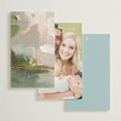 "Reflections" - Wedding Favor Tags in Lake by Lindsay Megahed - Back of Card Options