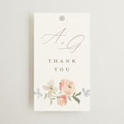 "Garden View" - Wedding Favor Tags in Peach by Everett Paper Goods - Front