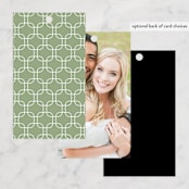 "Laurel of Greens" - Wedding Favor Tags in Midnight by Jennifer Wick - Back of Card Options
