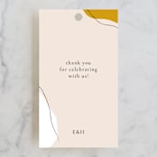"Trust" - Wedding Favor Tags in Ochre by Wendy Chung - Front