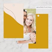 "Trust" - Wedding Favor Tags in Ochre by Wendy Chung - Back of Card Options