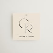 "Edge" - Wedding Favor Tags in Linen by Kelly Schmidt - Front