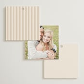 "Edge" - Wedding Favor Tags in Linen by Kelly Schmidt - Back of Card Options
