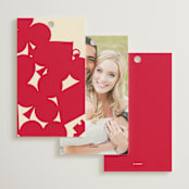 "Pair of Hearts from Disney's Alice In Wonderland" - Wedding Favor Tags in Ruby by Baumbirdy - Back of Card Options