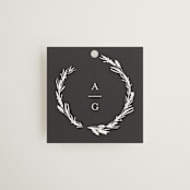 "Panache" - Wedding Favor Tags in Onyx by Kristie Kern - Front