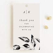 "Halcyon" - Wedding Favor Tags in Tuxedo by Leah Bisch - Front