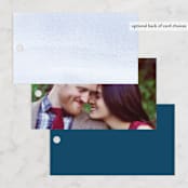 "Watercolour Stripe" - Wedding Favor Tags in Azure by Bethan - Back of Card Options