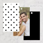 "Letters" - Wedding Favor Tags in Silk by JoAnn Jinks - Back of Card Options