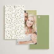 "delicate buds" - Wedding Favor Tags in Olive by Jennifer Wick - Back of Card Options