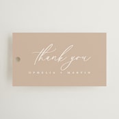 "Ophelia" - Wedding Favor Tags in Dusty Rose by Kelly Schmidt - Front