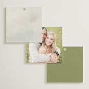 "Countryside" - Wedding Favor Tags in Emerald by Petra Kern - Back of Card Options