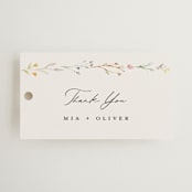 "delicate florals" - Wedding Favor Tags in Snow by Lori Wemple - Front