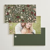 "fleur sauvage" - Wedding Favor Tags in Vert by Erin Deegan - Back of Card Options