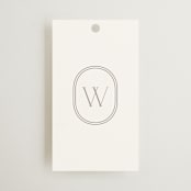 "The Hudson" - Wedding Favor Tags in Latte by Kristie Kern - Front
