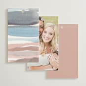 "waves" - Wedding Favor Tags in Beachy by Pixel and Hank - Back of Card Options