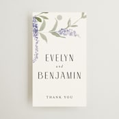 "Enchanted Evening" - Wedding Favor Tags in Lavender by Design Lotus - Front