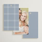 "Modern Air" - Wedding Favor Tags in Dusty Blue by Stacey Meacham - Back of Card Options