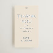 "Brooklyn" - Wedding Favor Tags in Cerulean by Ellen Schlegelmilch - Front