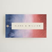 "At Dusk" - Wedding Favor Tags in Sunset by Sumak Studio - Front