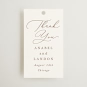 "Luxe script" - Wedding Favor Tags in Pearl by Hooray Creative - Front