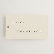 "Simply" - Wedding Favor Tags in Linen by Brianne Larsen - Front