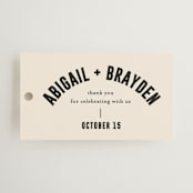 "Spin" - Wedding Favor Tags in Cream by Pixel and Hank - Front