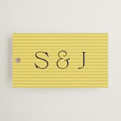 "Antique Ribbon" - Wedding Favor Tags in Citrine by Olivia Kanaley Inman - Front